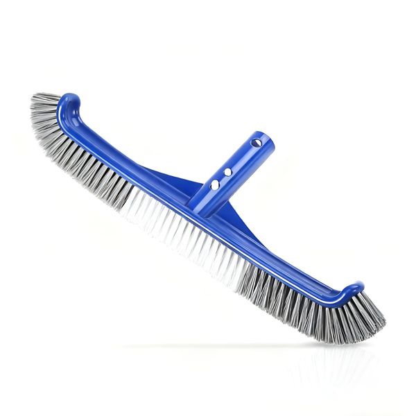 40.5 cm Plastic Pool Cleaning Brush Head with Nylon Bristles - Blue