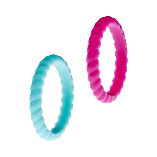 Ring Silicone - Woman - Twisted Band - Combo 1 (2 Rings)