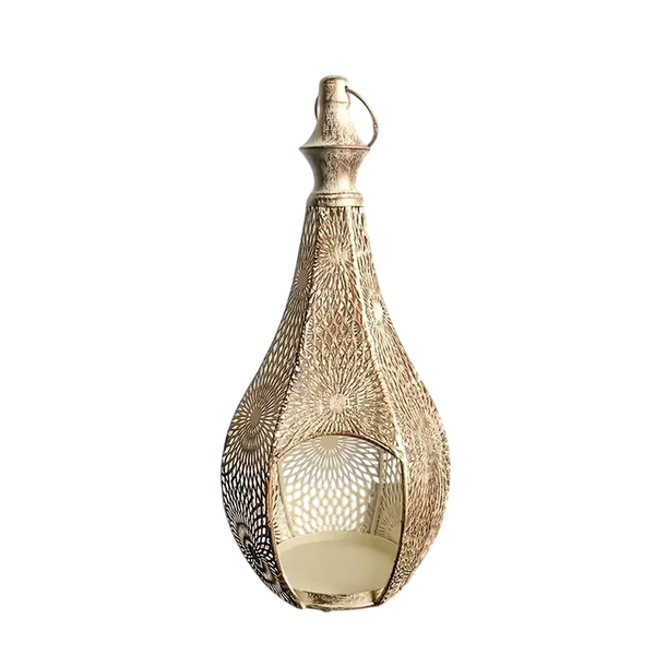 KasbahGlow Moroccan Metal Lantern Candle Holder