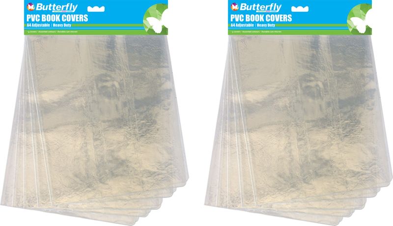 Book Cover - A4 120 m Clear Pre-Cut Pvc Adjustable 5'S X2