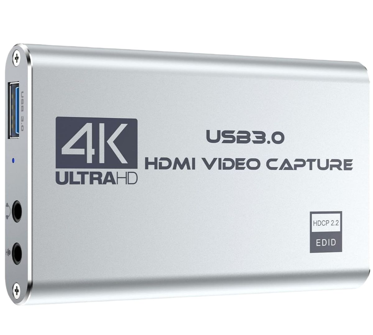 Video Capture Card 4K 1080P 60FPS, USB 3.0 HDMI Video Capture Device