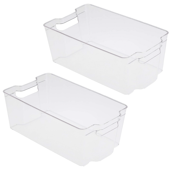 Pack of 2 Multi-Functional Storage Organiser Trays - Medium