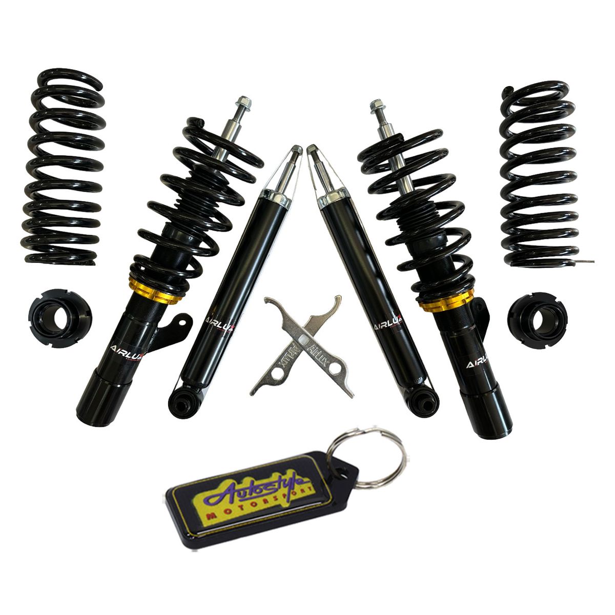 Airlux Coilover Suspension Lowering Kit for Opel Corsa Bakkie & Key