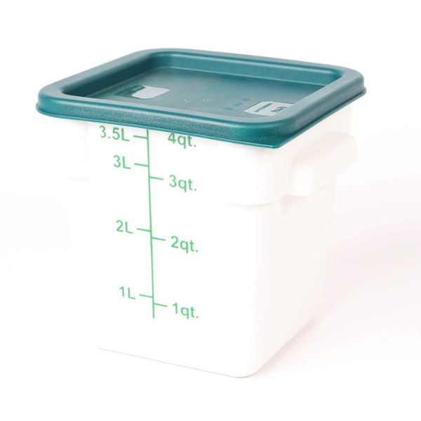 Cater Care Storage Container 4 QT- White Square 180 x 180 x 180mm