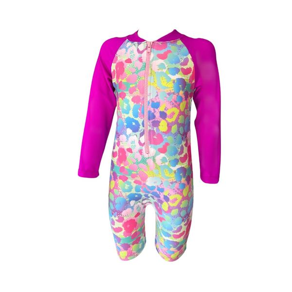 Kids Swimwear One Piece, Beachwear, Swim Leopard Print
