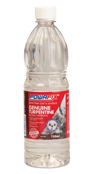 Powafix Genuine Turpentine 750ML