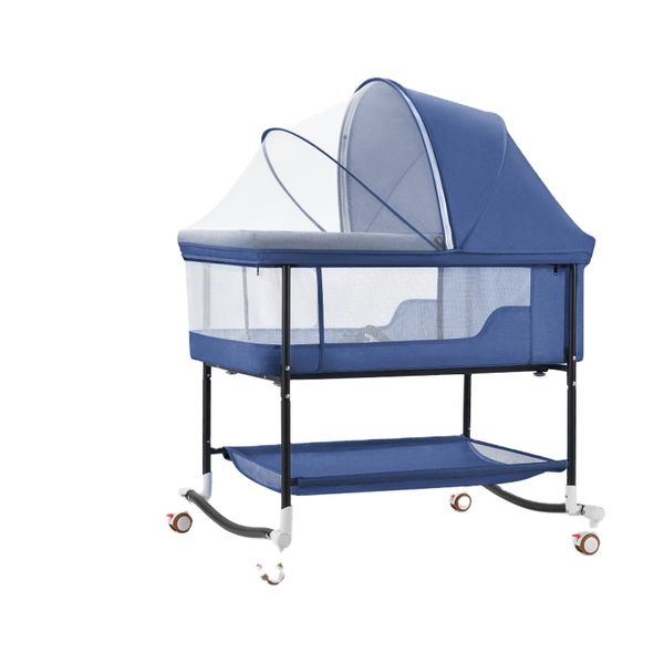 Baby Cradle Swing Crib (Blue)