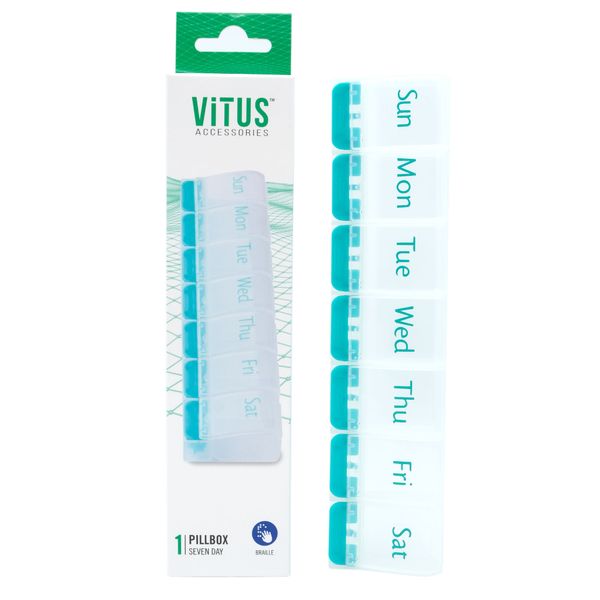 Vitus 7-Day Pill Box - Weekly Medication Organiser