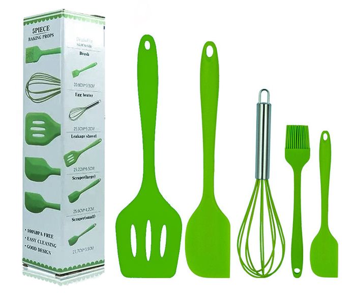 5-Piece Silicone Heat-Resistant Cooking &amp; Baking Utensil Set