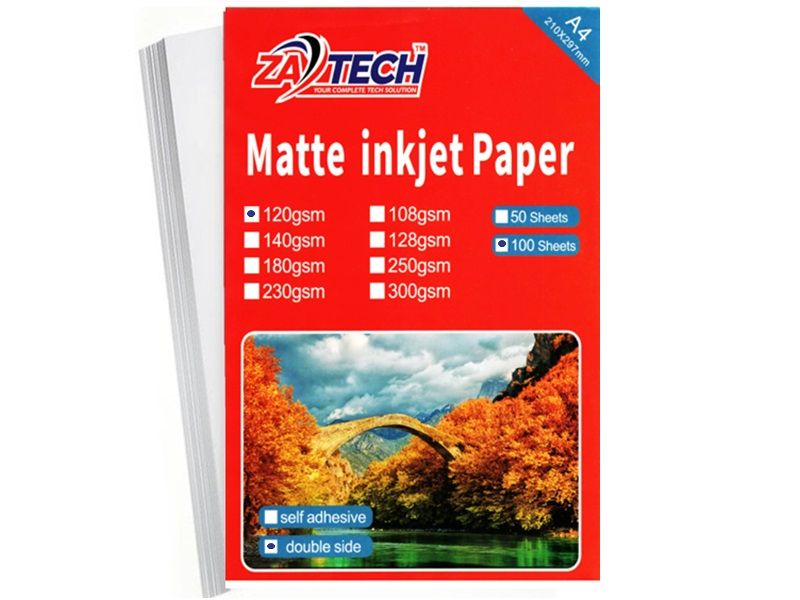 Zatech 2 Side Matte Inkjet Photo Paper 120-100
