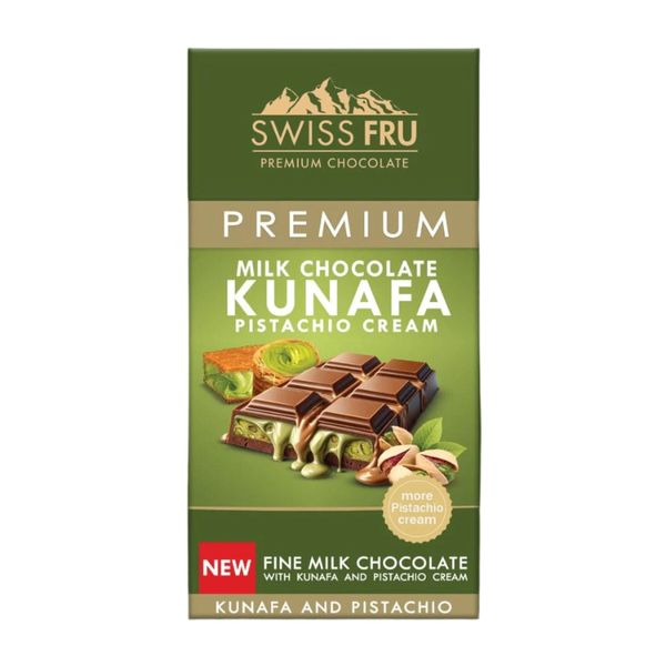 Premium Milk Chocolate Kunafa Pistachio Cream