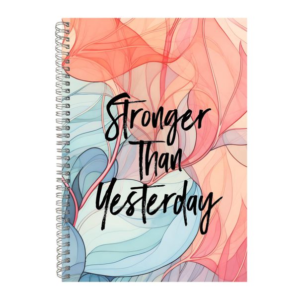 Stronger A4 Notebook Spiral Lined Motivational Sayings Graphic Notepad 153