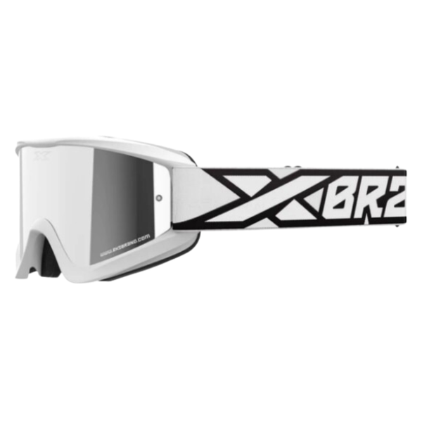 Eks Gox Flat Out White/Black/Silver Mirror Goggl image