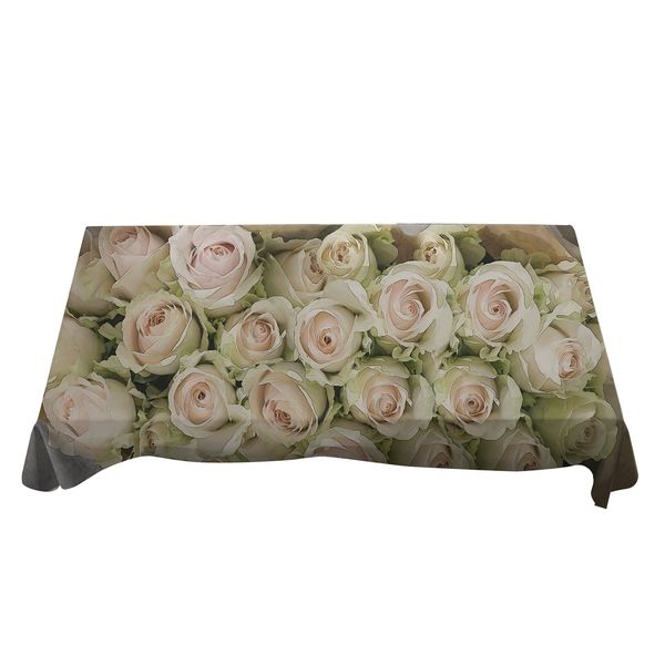 I Love it Here Antique Rose Tablecloth 240 cm