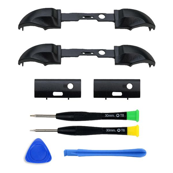 Replacement LB RB Bumpers &amp; Brackets Kit Compatible with Xbox Series X/S