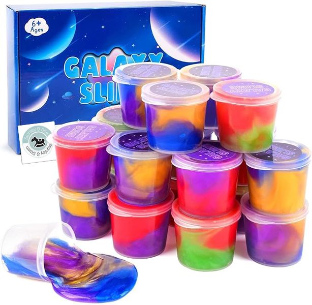 Slime Kids Toy Kit Galaxy For Boys and Girls Ages 3 and up - Pack of 16