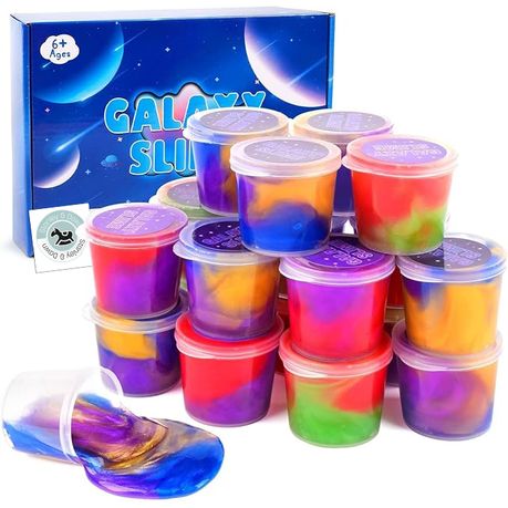 Slime Kids Toy Kit Galaxy For Boys and Girls Ages 3 and up - Pack of 16 Image