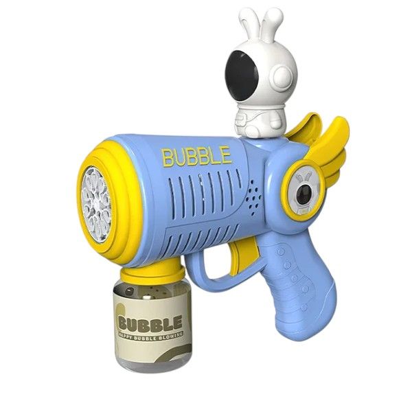 Space Explorer Bubble Gun Blaster - Blue &amp; Yellow