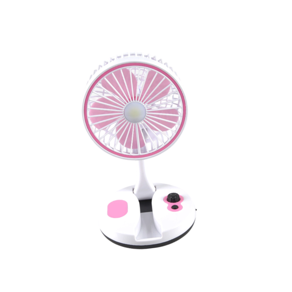 USB Powered Folding Fan With LED Lighting And Rechargeable Battery