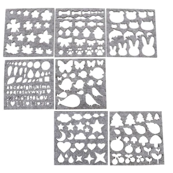 Craft Felt Mold DIY Handmade Needlework Stencils -7 Pcs
