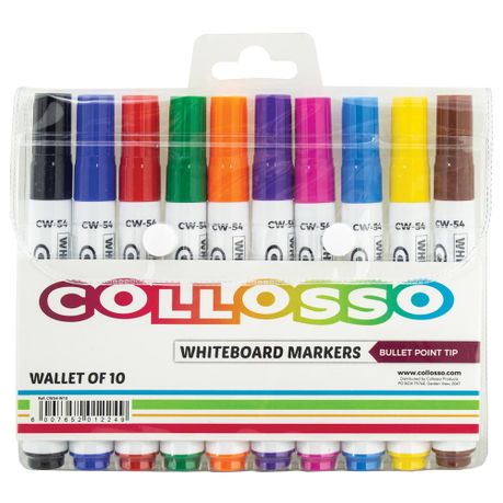 Collosso Whiteboard Markers Bullet Point - Wallet 10, Shop Today. Get it  Tomorrow!
