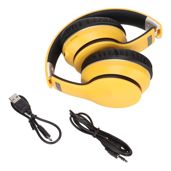 ELB4 Bluetooth Headphones Multifunction Foldable Wireless Earphones Yellow