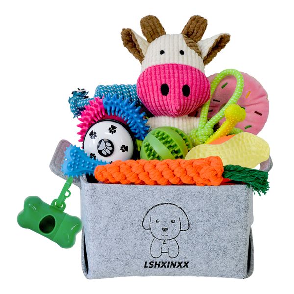 20Pcs Puppy Chew Toys for Teething, Dog Chew Toys with Rope Toy