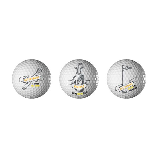 Personalised Golf Balls - Retirement