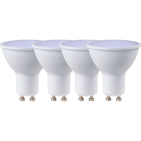 Switched LED 3W Light Bulbs Rechargeable | 4 Pack | Auto Dimmable | GU10