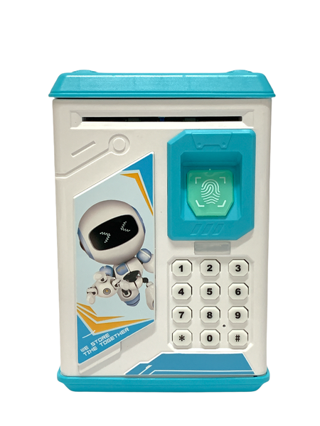 Kids ATM Fingerprint Password Robot Money Box