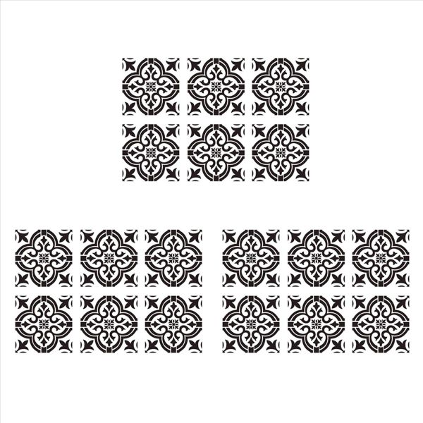 6 Pcs Diy Painting 30X30Cm Vintage Flower Pattern Stencils Template