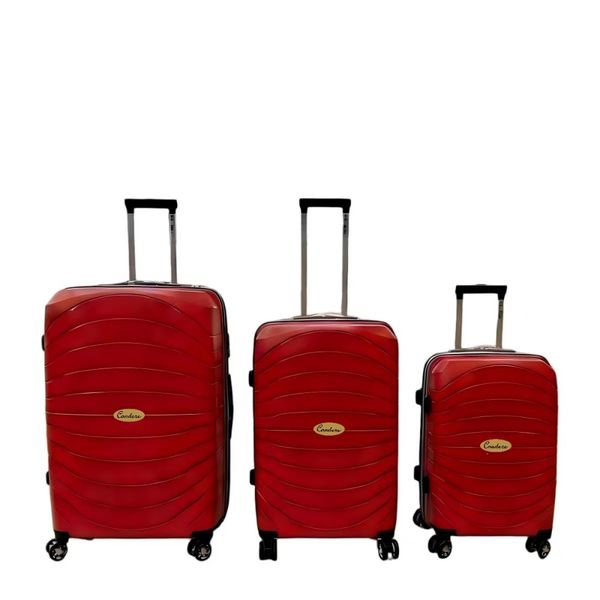 Condere 3-Piece ABS Luggage Set Hard Shell Travel Suitcase