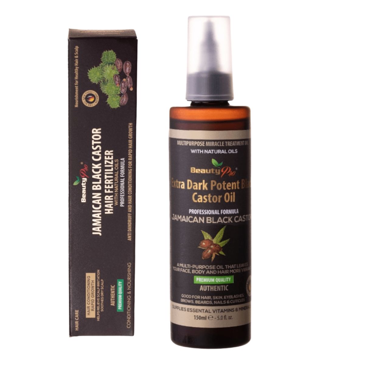 BeautyPro Dark Potent Castor Oil 150ml with Jamaican Hair Fertilizer
