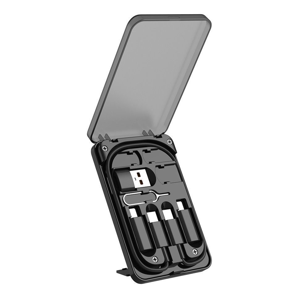 Fast Mini Travel Charging Data Cable And Adapter Kit USB-A/Micro-USB/Light