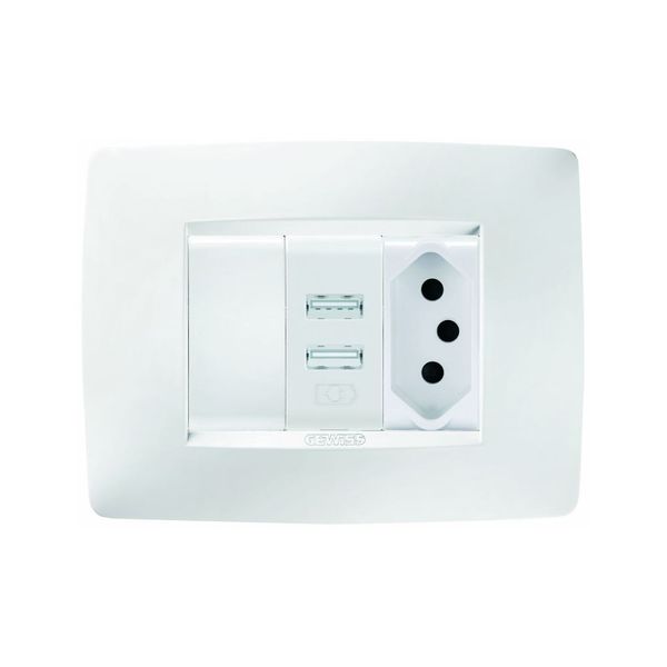 ACDC - Gewiss Chorus Geo 1 SA Switch Socket With Dual USB