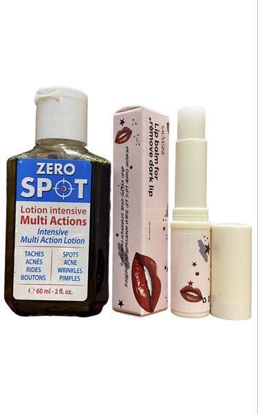 Zero Spot Lotion- 60ml And Dark Lips Removing Lip Balm