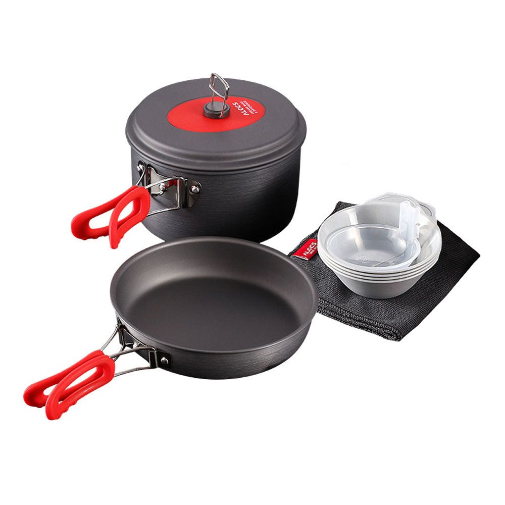 Alocs Compact Outdoor Pot & Pan Cookware Set- 3pc