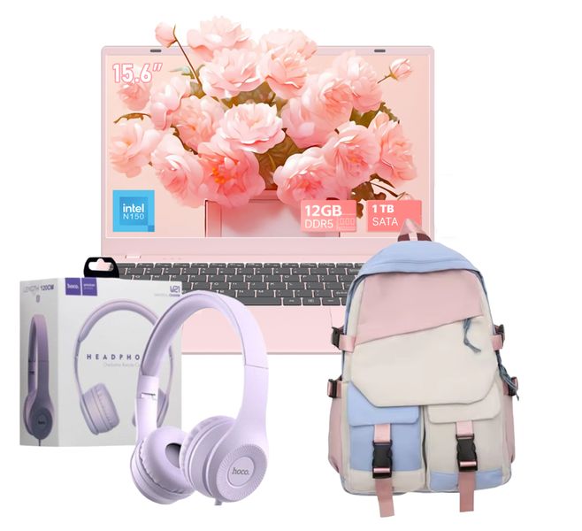 15.6" Notebook FHD -Intel Quad-Core, 12GB RAM,1TB SSD + Bag &amp; Headset