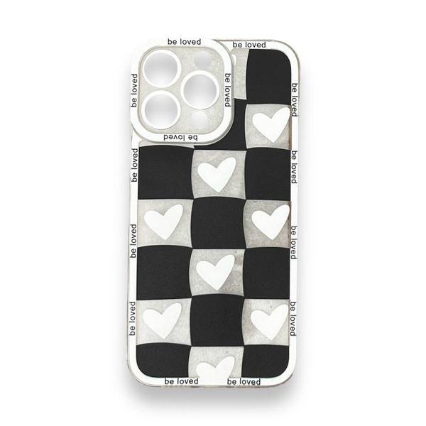 AMA Be Loved White &amp; Black Silicone Cover For iPhone 11 Pro Max -B