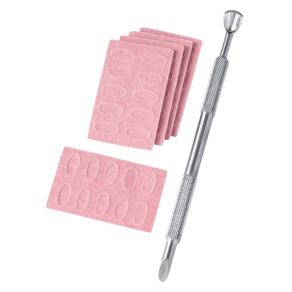 Nail File With Replaceable Sanding Pads &amp; Cuticle Pusher