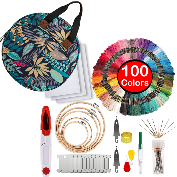 Embroidery Starter Kit in a Beautiful Embroidery Bag