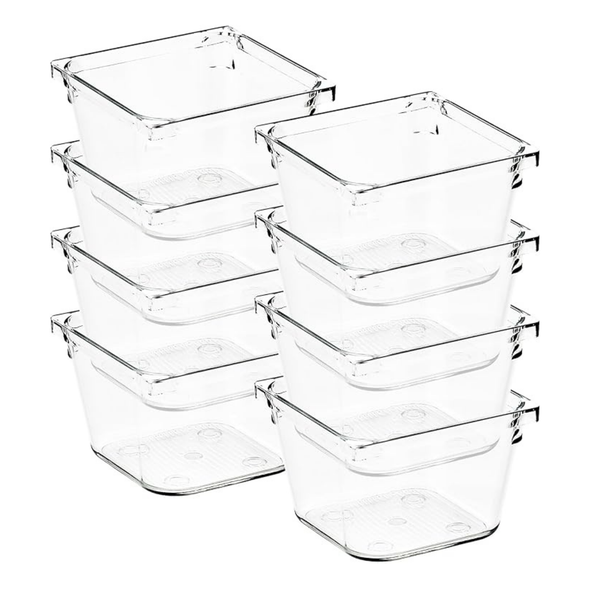 8 Mini Acrylic Storage Containers 8 x 8 x 14cm Accessories Organizers