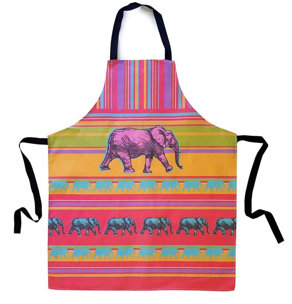 Elephant Stripe Multicolour Animal Apron 80 x 66cm