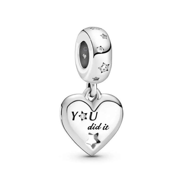 Congratulations Heart &amp; Stars Dangle Charm