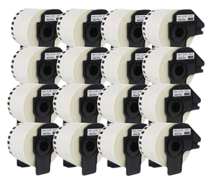 PUTY -DK-22205 Continuous Labels 62mmx30.48m X 16 - Compatible with Brother