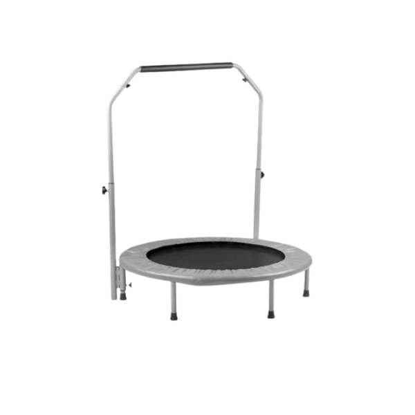 Fitness Trampoline Rebounder with Non-Slip Feet &amp; Adjustable Support Handle