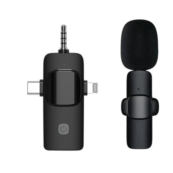 Wireless lapel microphone real-time usb Dual wireless microphones 3 in 1