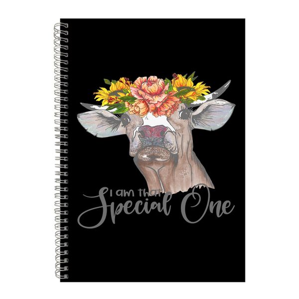 Heifer A4 Notebook Spiral and Lined Trendy Animal Lover Graphic Notepad 197