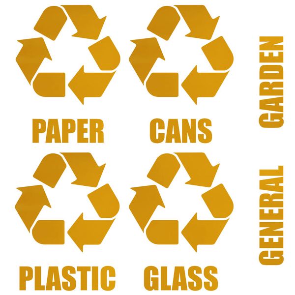 Recycle Stickers Combo Pack | Reflective | Yellow