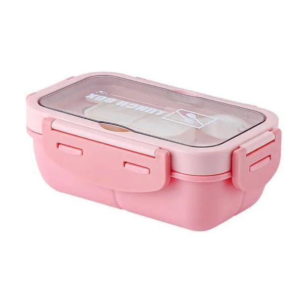 Lunch Box With Dipping Box-Pink